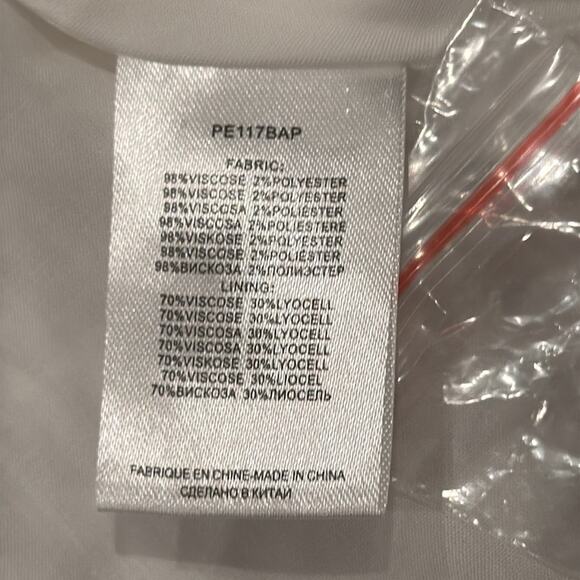 NWT Molly Bracken Women's White Short Dotted Swiss Dress Off White Gold Size XL - Picture 12 of 13